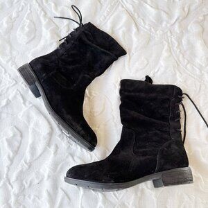 Sofft Sharnell Black Suede Low Boot Size 9.5 New
